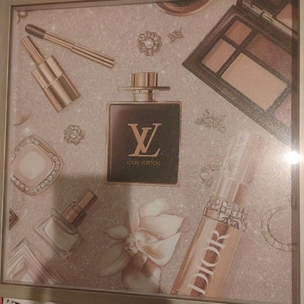 Louis Vuitton✨Wall Decor W/Perfume and Dior Makeup And Sparkles ✨